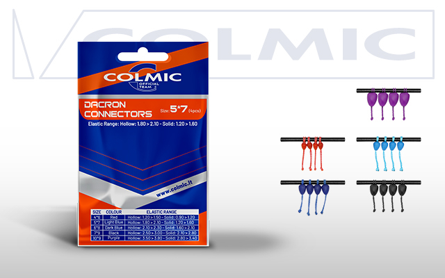 Accessori roubasienne  COLMIC DACRON CONNECTORS: LARGE (DARK BLUE - 4pcs) - Articoli Pesca