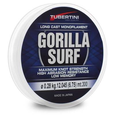 Monofilo lenza e mulinello  TUBERTINI GORILLA SURF MT.250+50  0.22             - Articoli Pesca