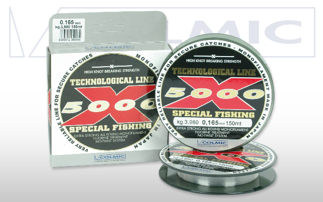 Monofilo lenza e mulinello  COLMIC X-5000 150 MT - Articoli Pesca