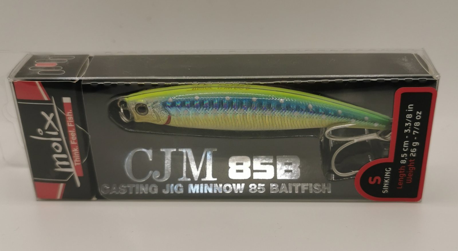 Casting  MOLIX Casting Jig Minnow 85 Baitfish Series Col. Verde Tempesta - Articoli Pesca