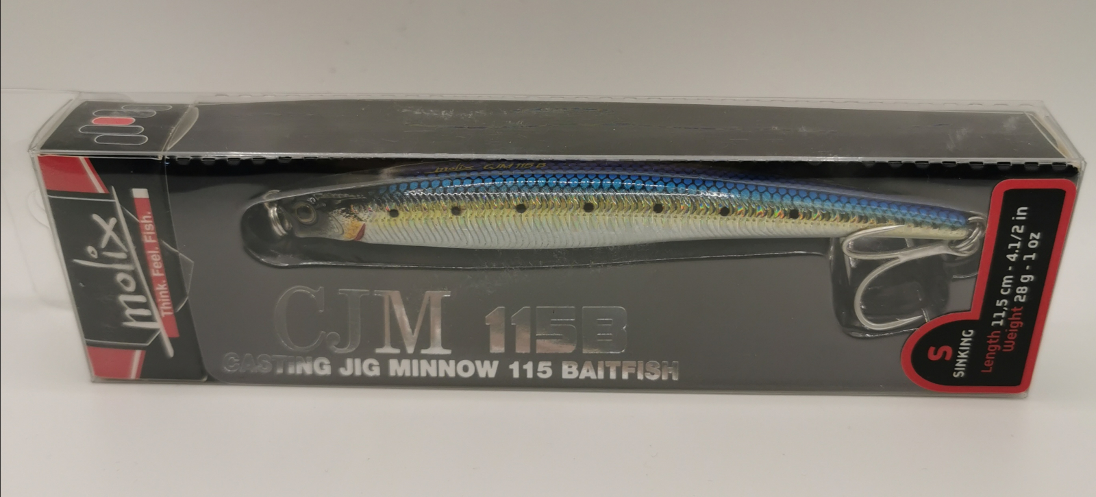 Casting  MOLIX Casting Jig Minnow 115 Baitfish Series Col. Real Sarda - Articoli Pesca