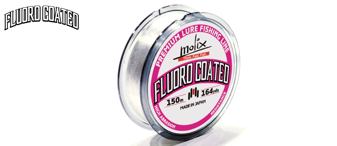 Monofilo lenza e mulinello  MOLIX Fluoro coated 20 Lb 150 m 164 yds  - Articoli Pesca